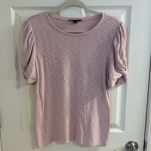 INC International Concepts Light Pink Ruched Sleeve Top